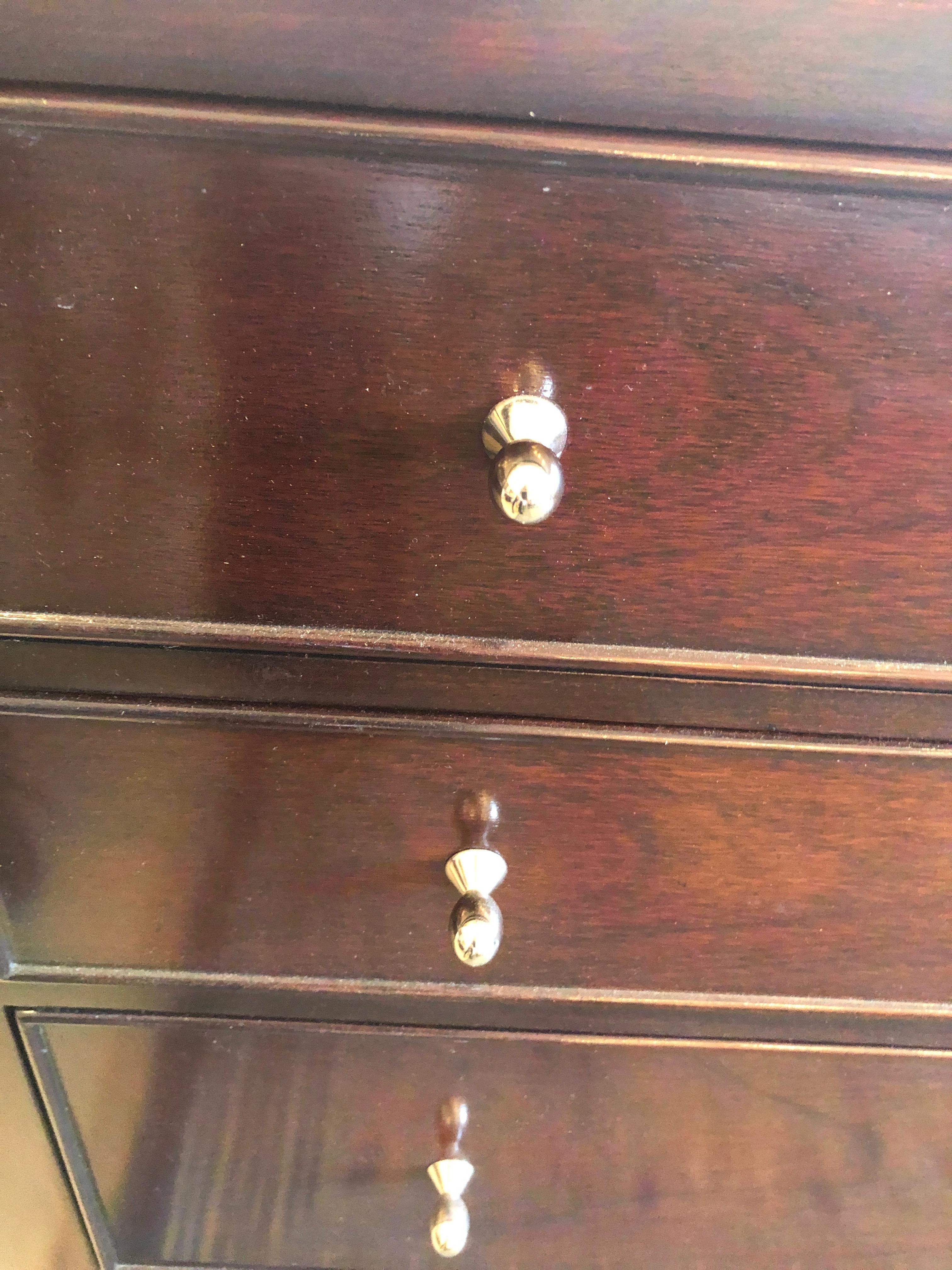 Sleek Mahogany Pair of Barbara Barry Nightstands Commodes End Tables 1