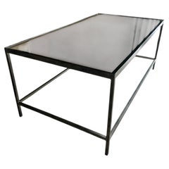 Sleek Metal & Mirrored Modern Coffee Table by Oly
