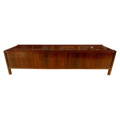 Vintage Sleek Mid Century Modern Mahogany Sideboard