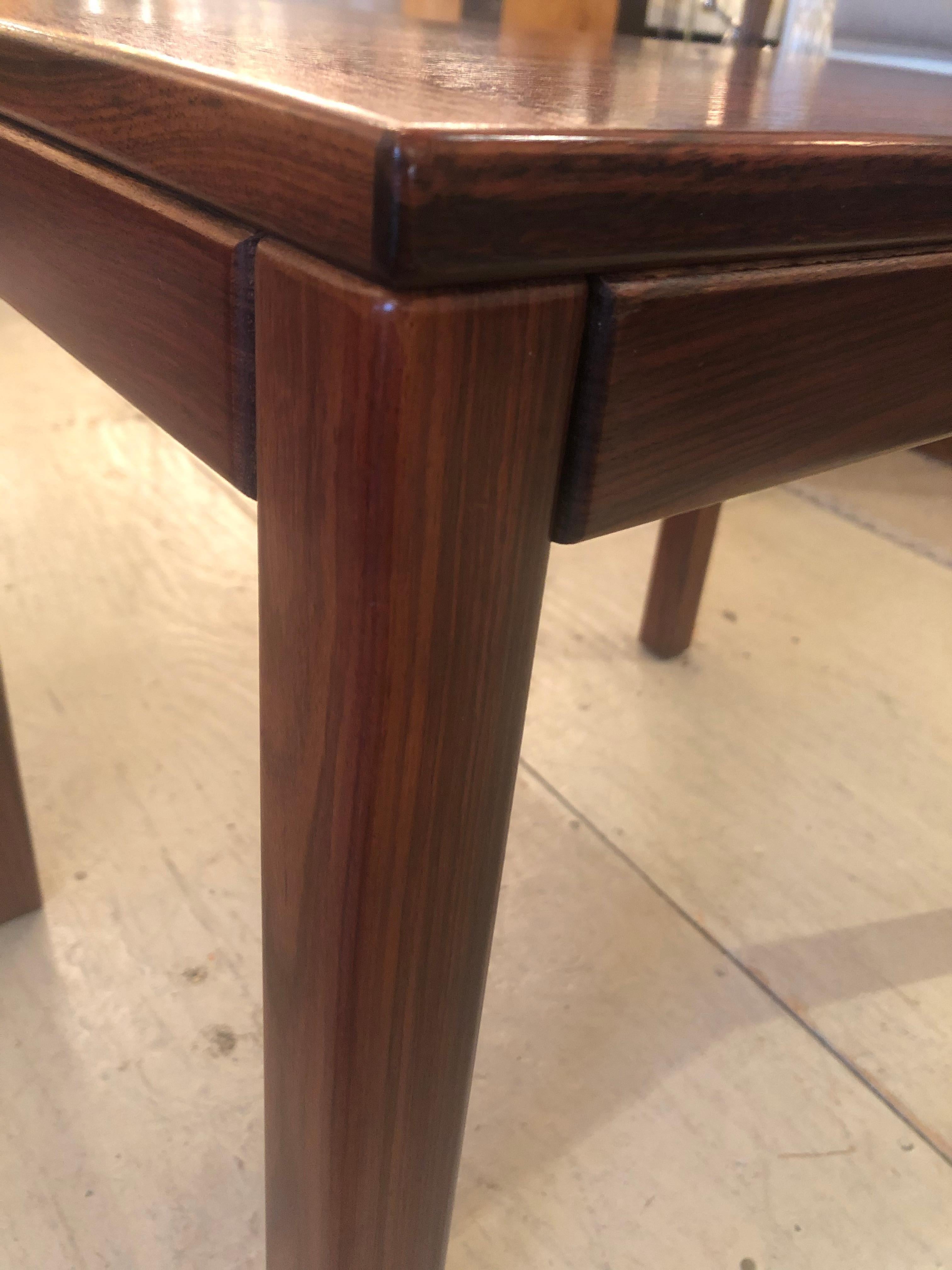 Mid-20th Century Sleek Mobelfabrick Danish Mid-Century Modern Pair of Richly Grained End Tables