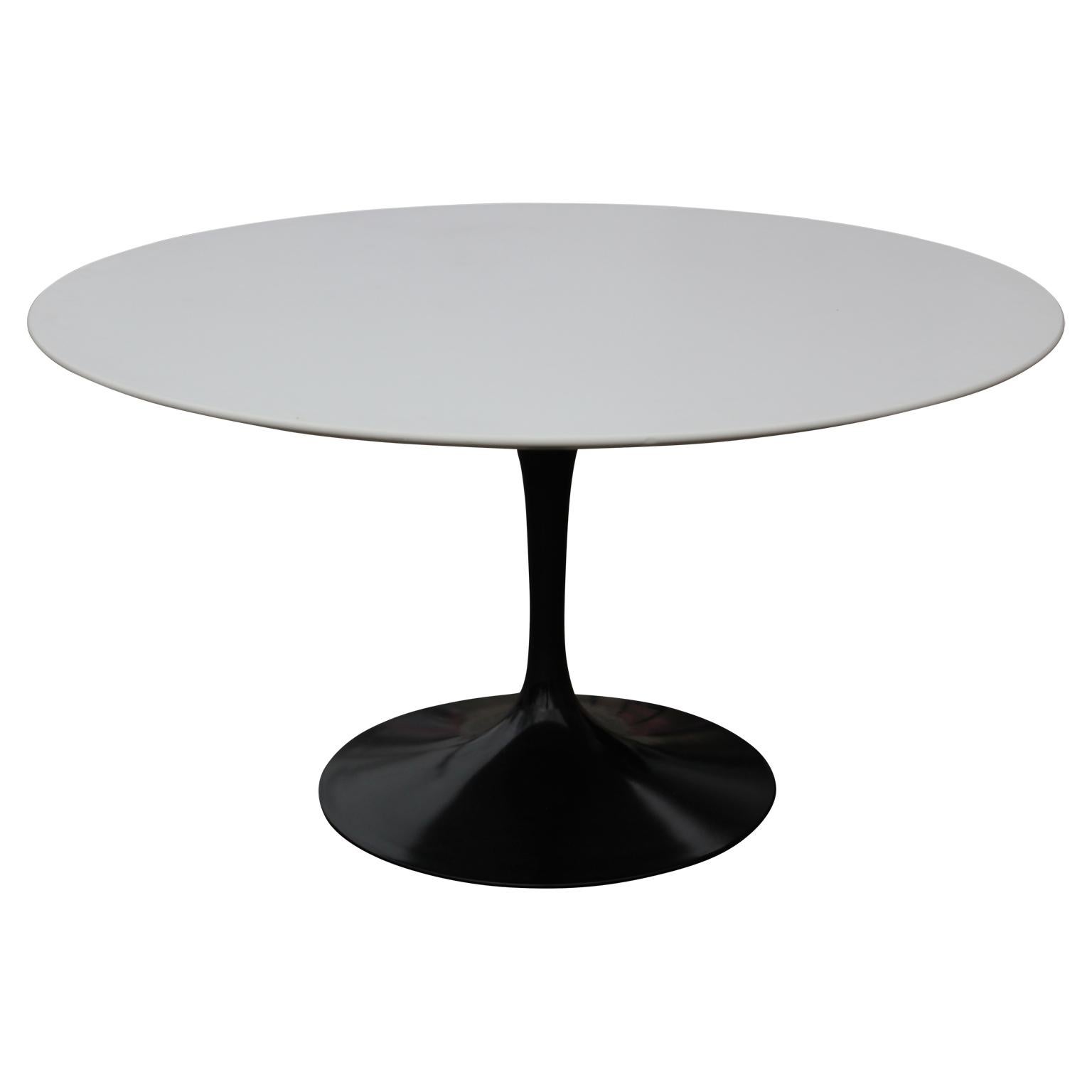black and white tulip table