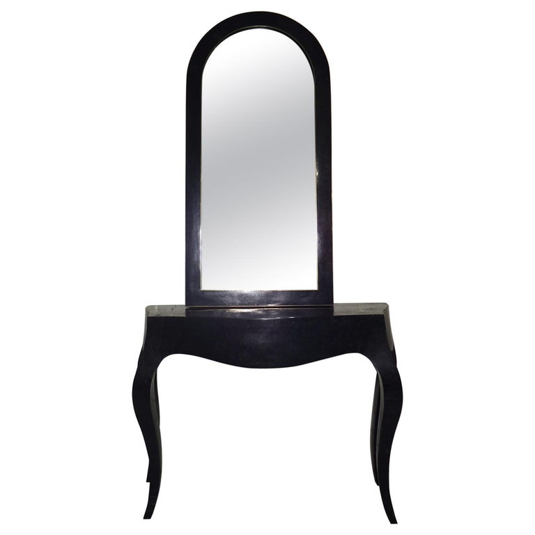 Sleek Modern Console Table and Mirror For Sale at 1stDibs glass console table