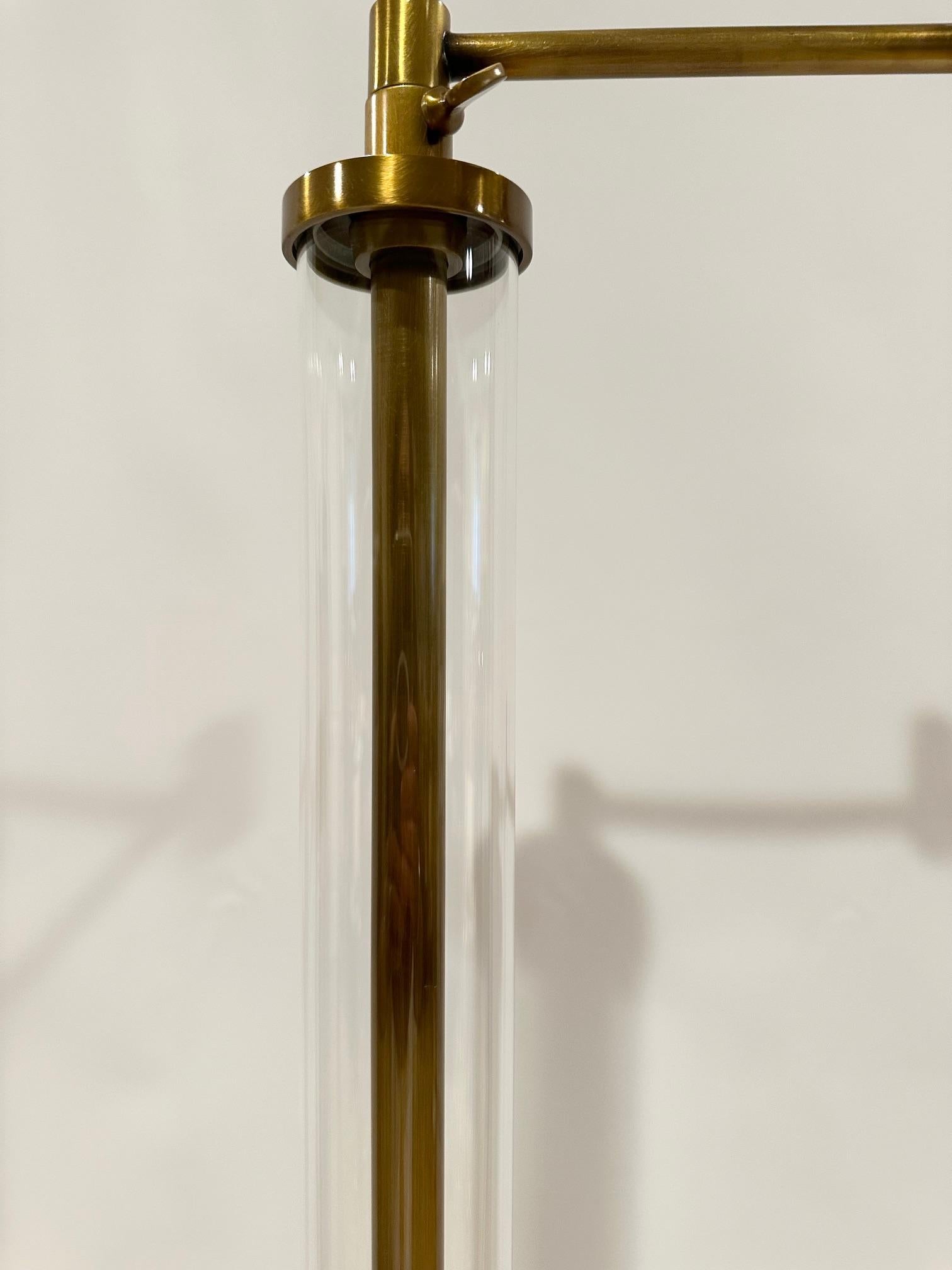 Brass Sleek Modern Designer Floor Lamp For Sale