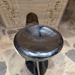 Sleek Modern Tulip Chrome Polished Metal Bowl Post Modern