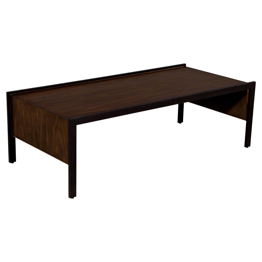 Sleek Modern Walnut Cocktail Table by Baker Furniture Milling Road Kara Mann