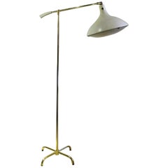 Sleek Modernist Floor Lamp Attributed to Lightolier