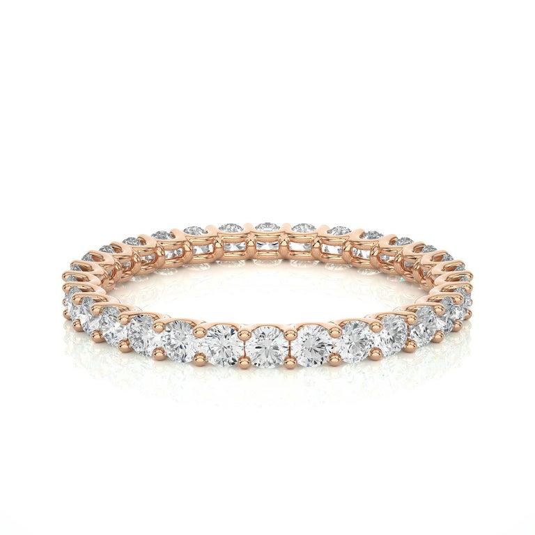 En venta: Elegante anillo de moissanita para mamá en plata 925 chapada en oro rosa  6