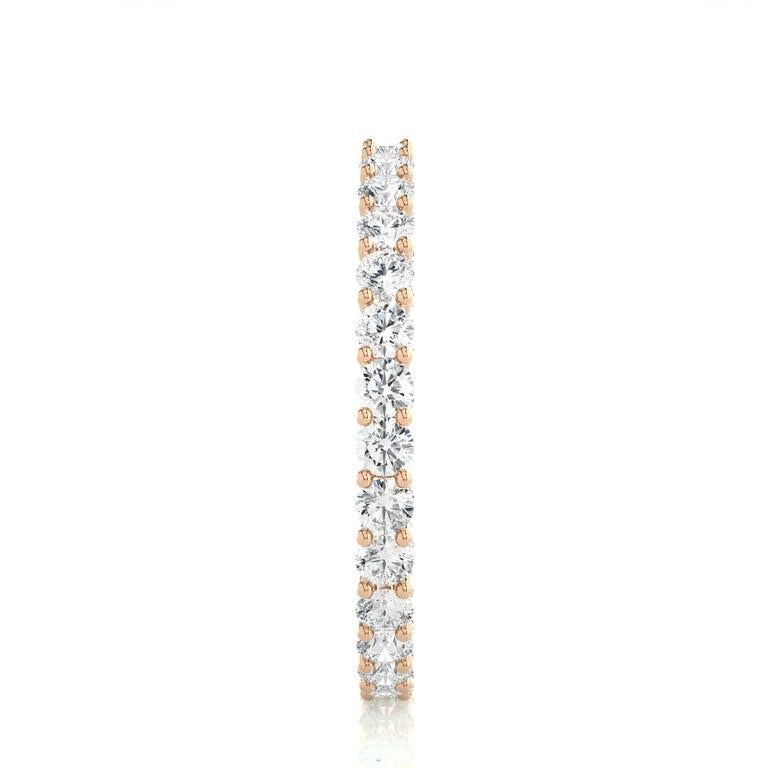 En venta: Elegante anillo de moissanita para mamá en plata 925 chapada en oro rosa  7