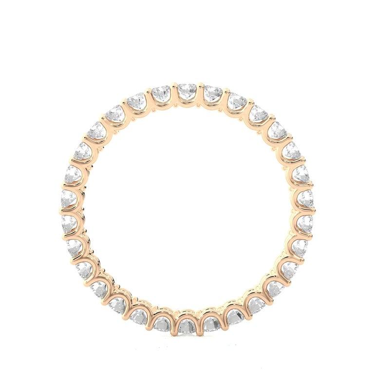 En venta: Elegante anillo de moissanita para mamá en plata 925 chapada en oro rosa  9