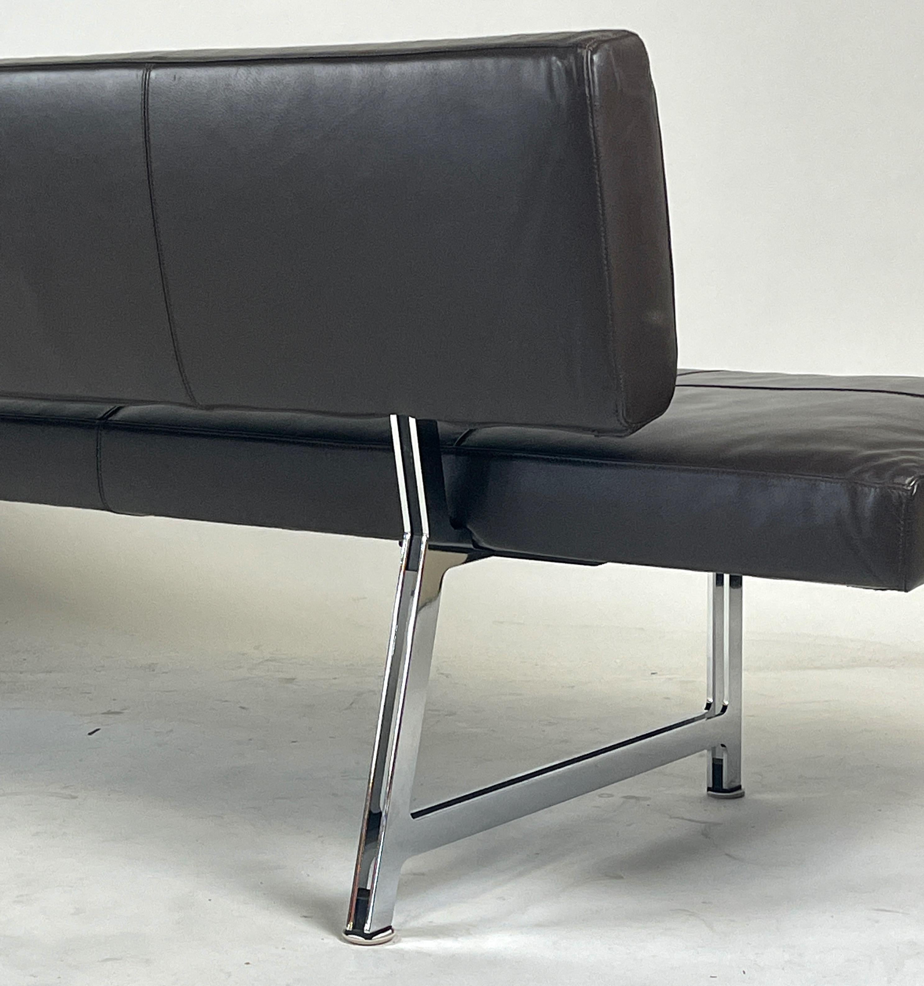 Sleek Norman Foster for Walter Knoll Leather Sofa / Daybed 'Foster 510' 6