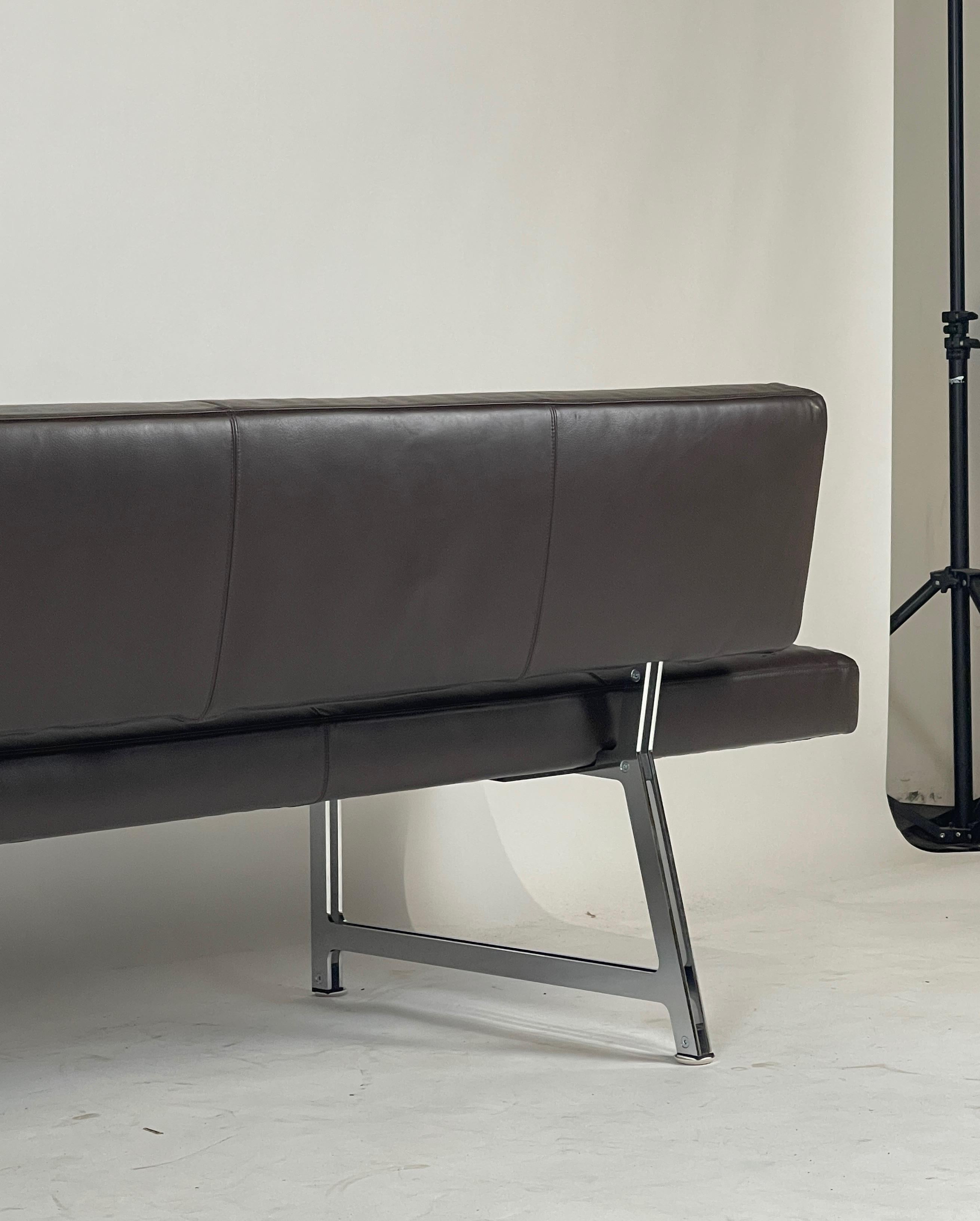 Sleek Norman Foster for Walter Knoll Leather Sofa / Daybed 'Foster 510' 11