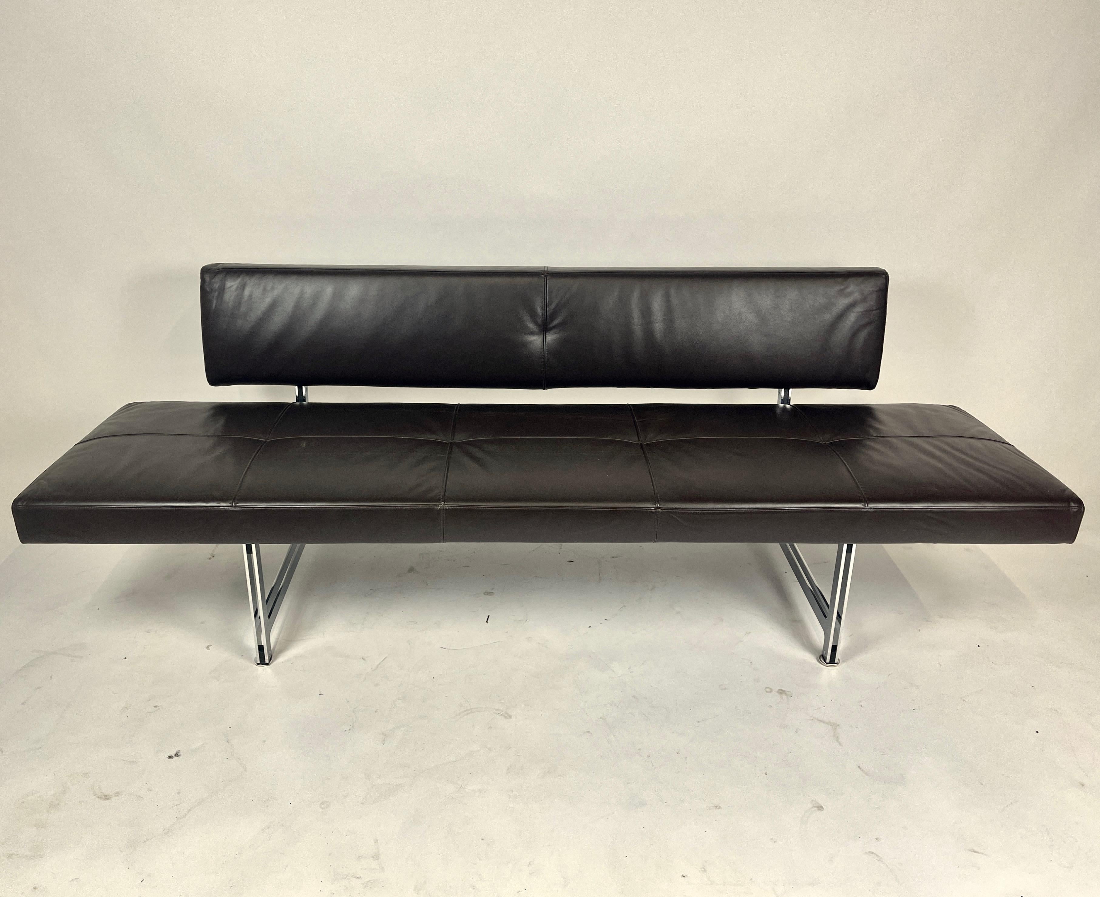 American Sleek Norman Foster for Walter Knoll Leather Sofa / Daybed 'Foster 510'