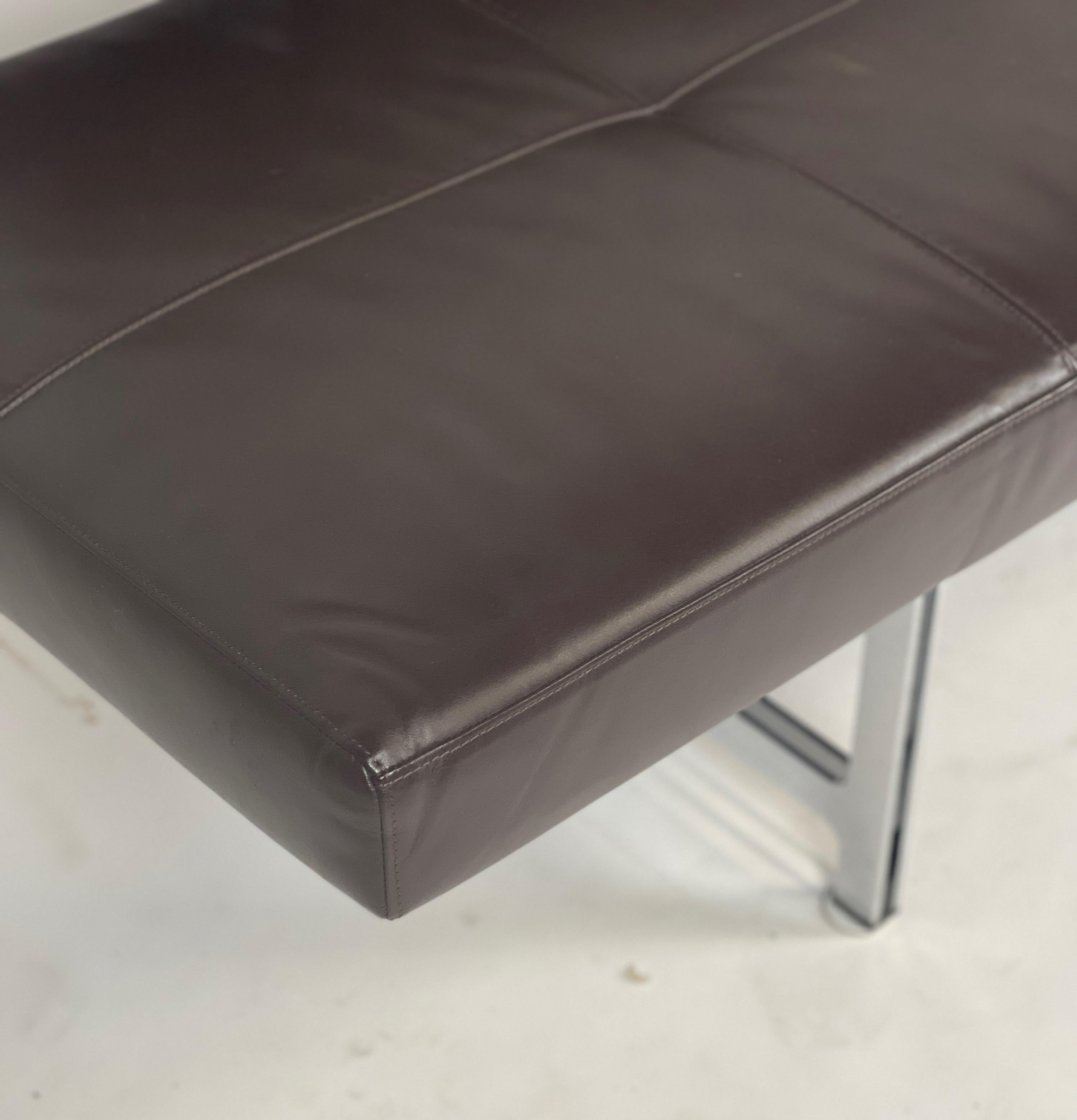 Sleek Norman Foster for Walter Knoll Leather Sofa / Daybed 'Foster 510' 2