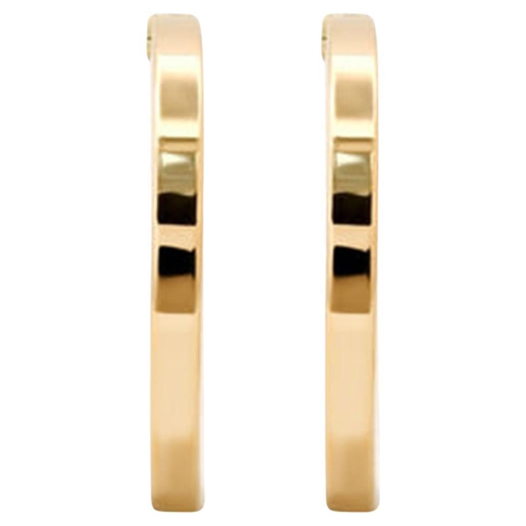 Petites boucles d
oreilles élégantes en or jaune 14K (ou 18k sur demande) avec diamants