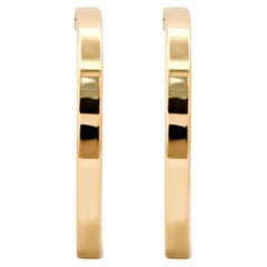 Eleganti orecchini a cerchio con diamanti in oro giallo 14 carati (o 18 carati su richiesta)