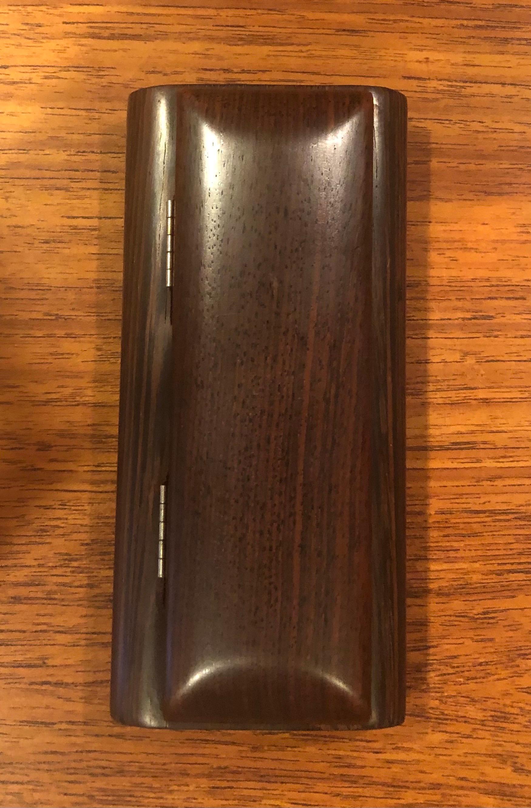 Sleek Rosewood Trinket Box In Good Condition For Sale In San Diego, CA