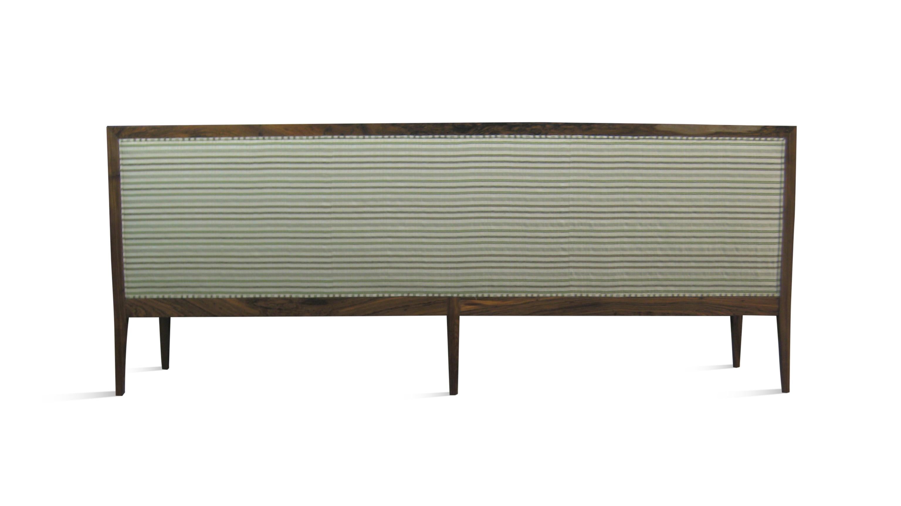 Modern Sleek Sette in Argentine Solid Rosewood by Costantini, Novecento 'In Stock' For Sale