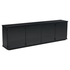 Sleek Sideboard in Black High Gloss Lacquered Wood