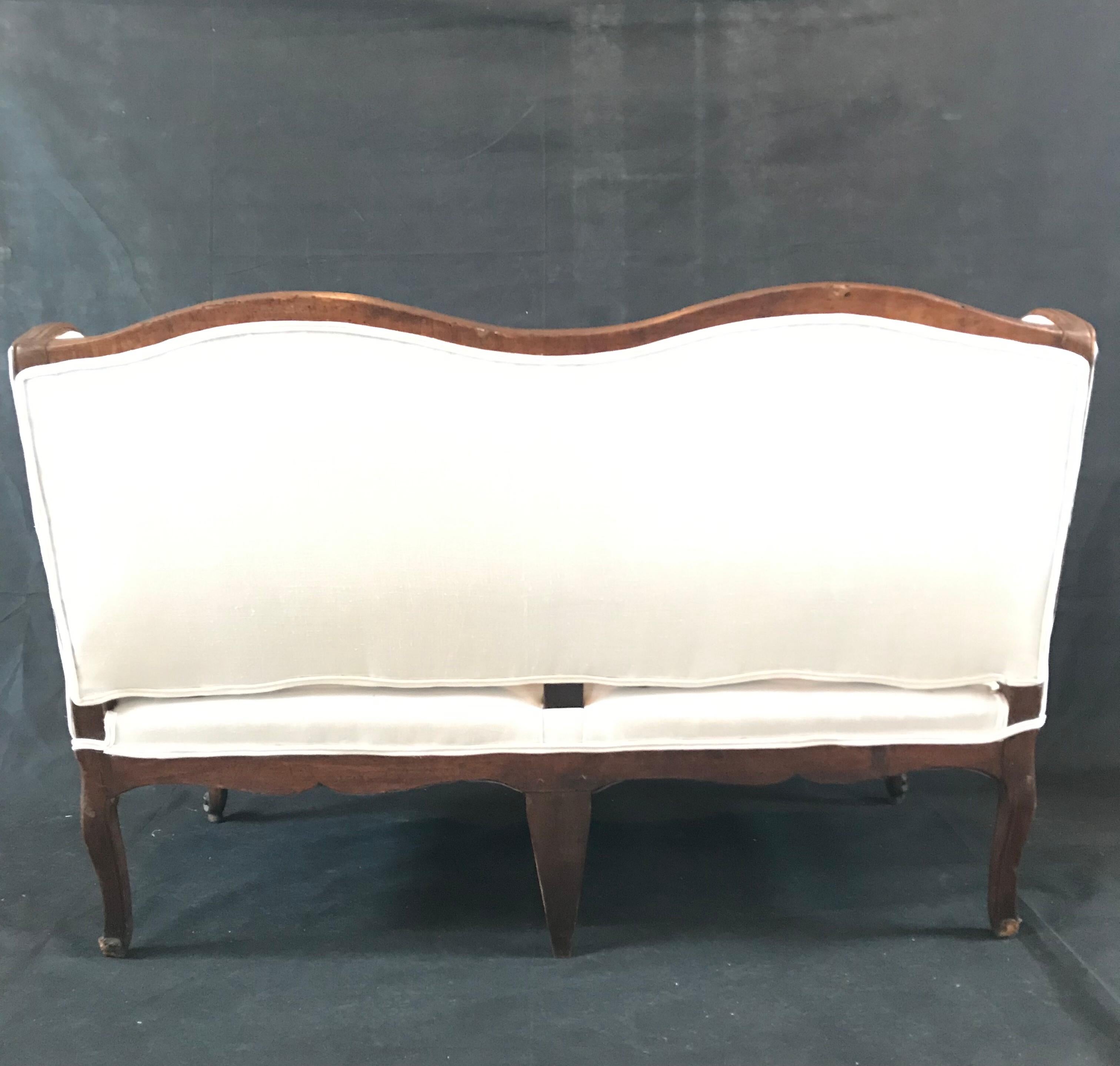 French Sleek Sophisticated Louis XV Style Loveseat
