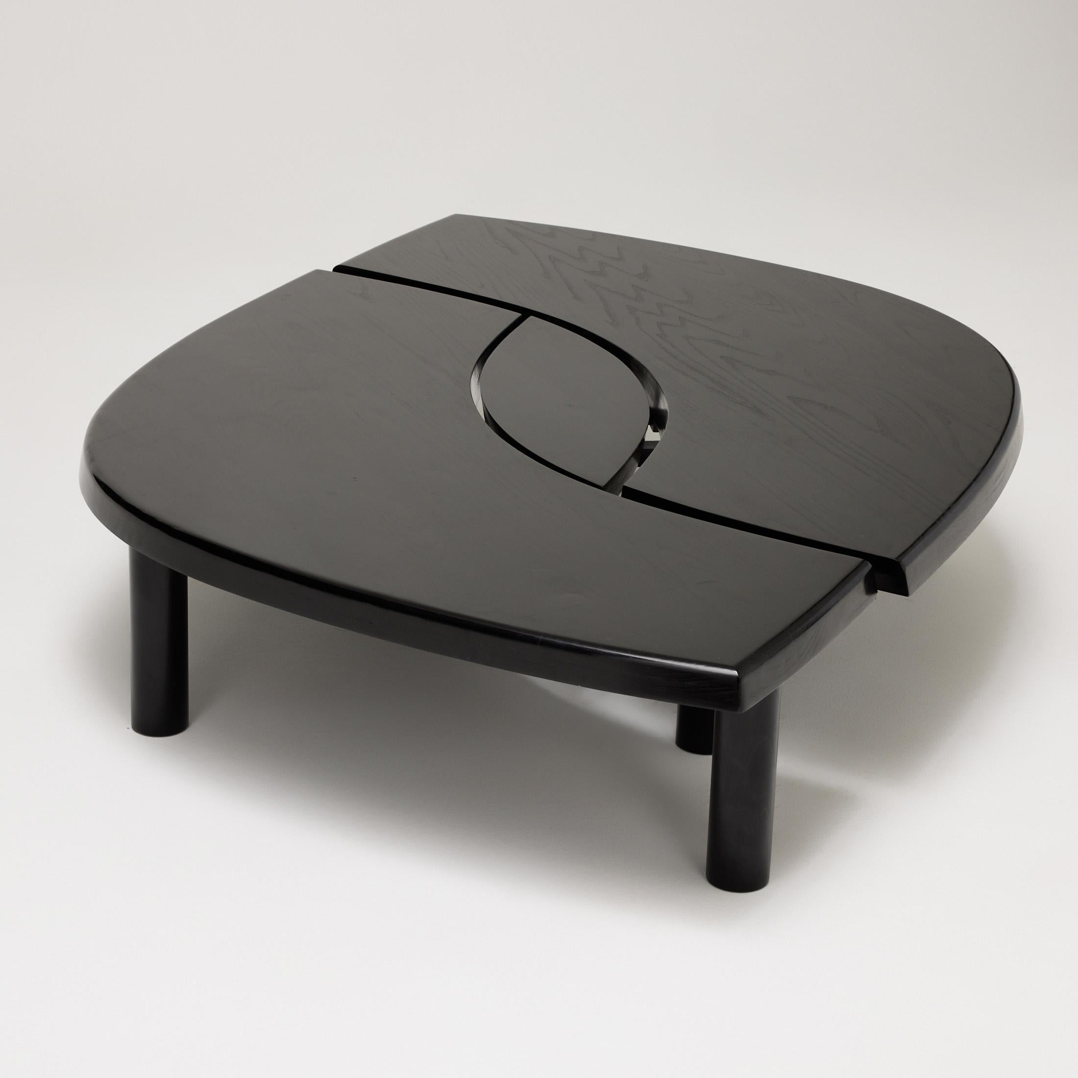 Sleek Sophistication: Pierre Chapo's T22 Table in Special Black Edition For Sale 5