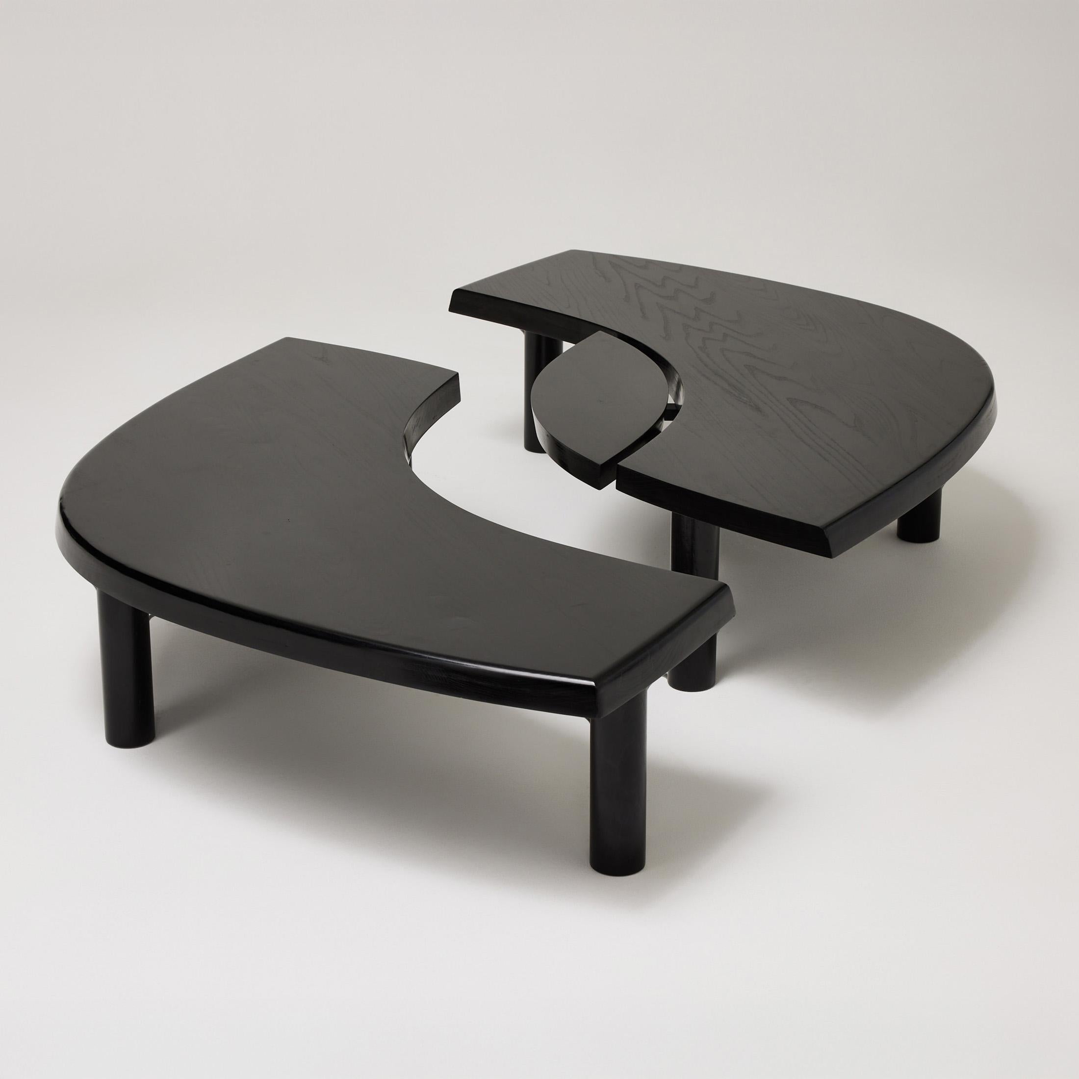 Sleek Sophistication: Pierre Chapo's T22 Table in Special Black Edition For Sale 6