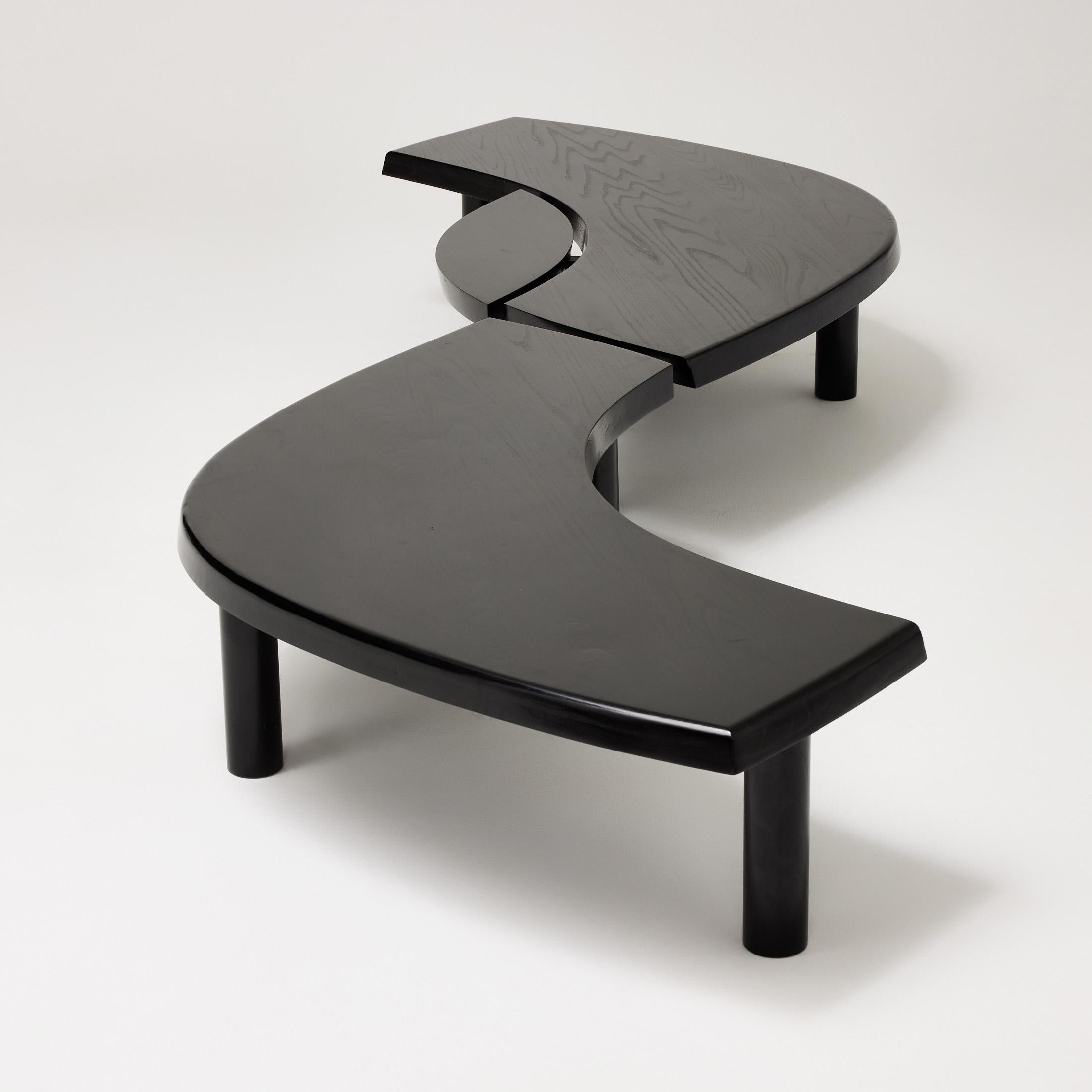 Sleek Sophistication: Pierre Chapo's T22 Table in Special Black Edition For Sale 8