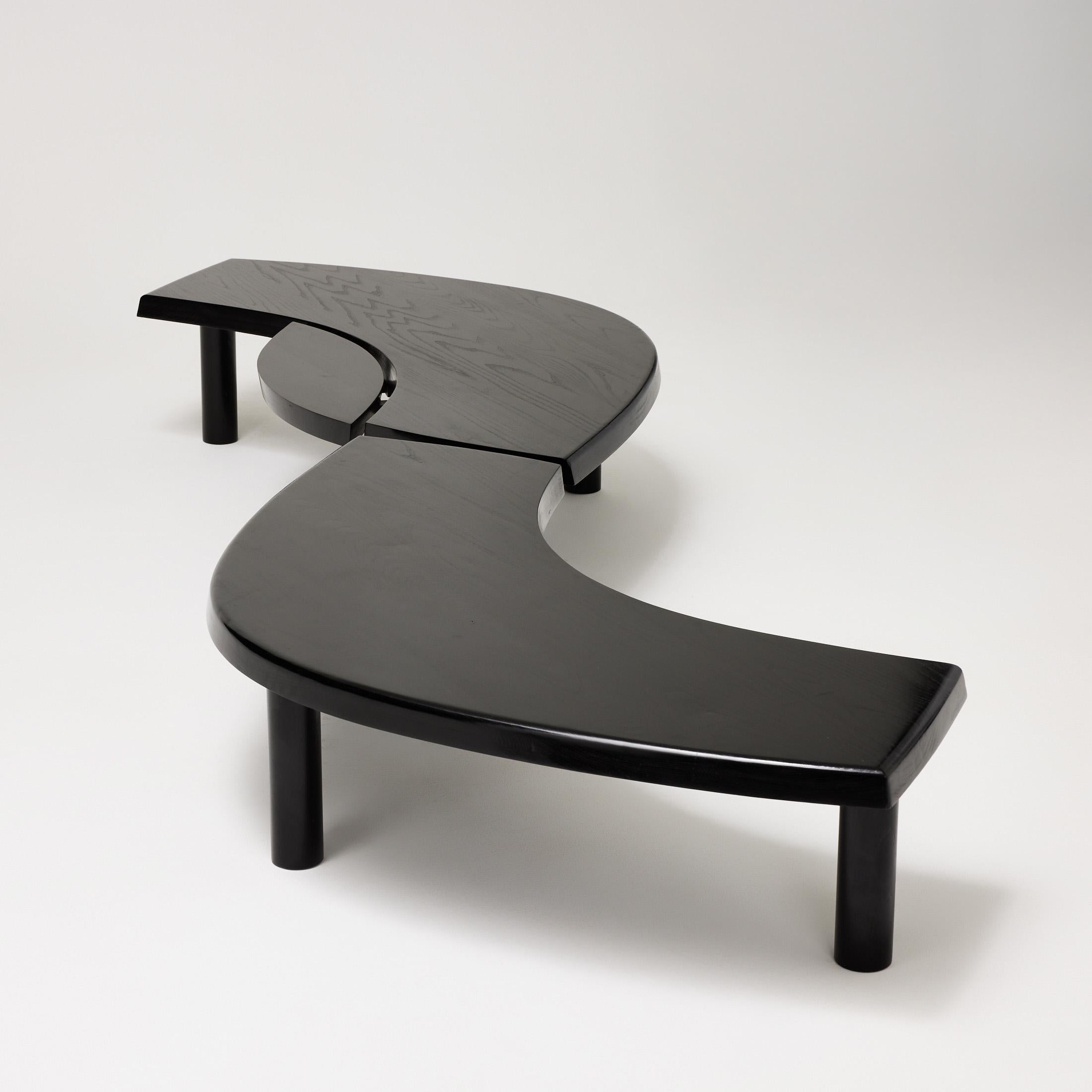 Sleek Sophistication: Pierre Chapo's T22 Table in Special Black Edition For Sale 9