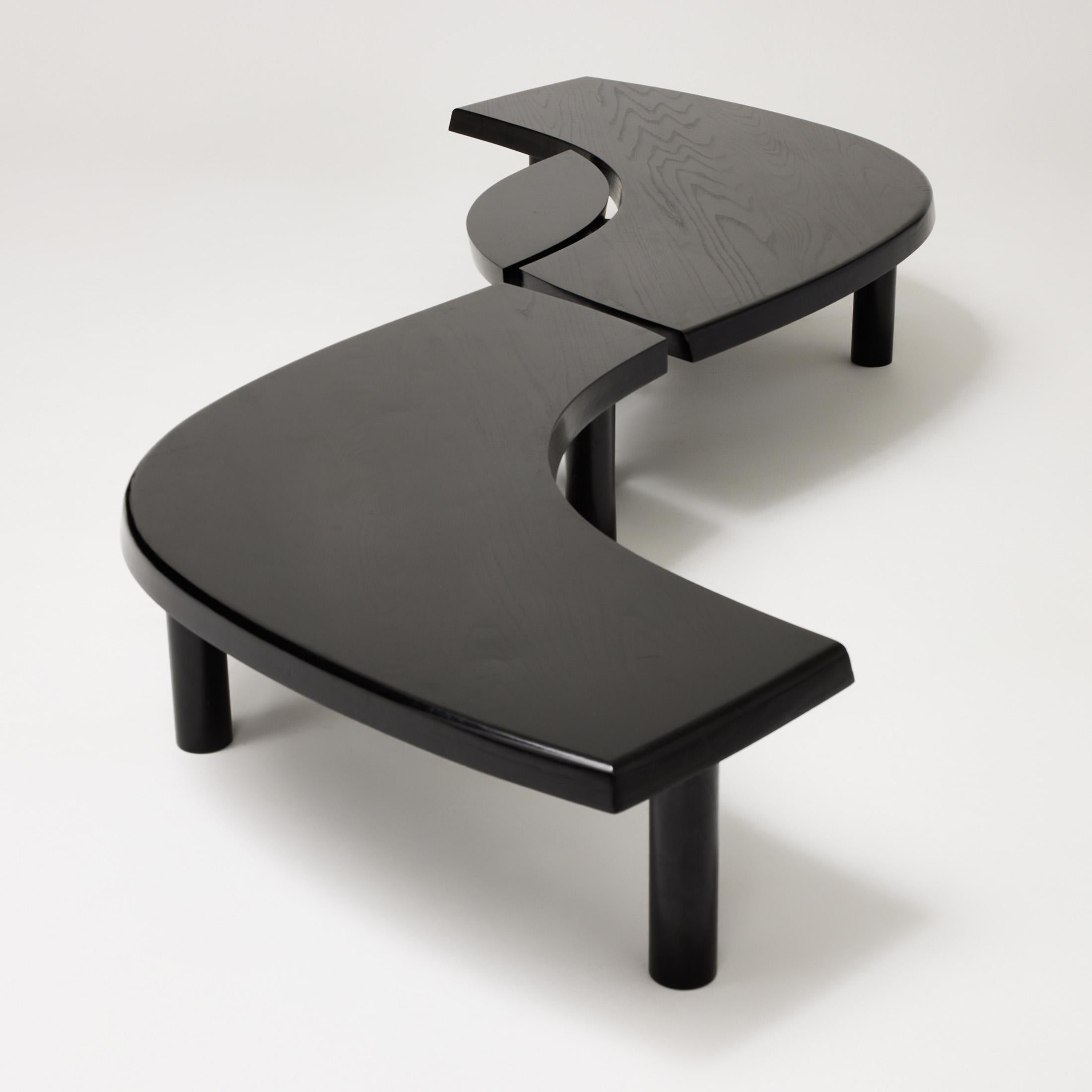 Sleek Sophistication: Pierre Chapo's T22 Table in Special Black Edition For Sale 11
