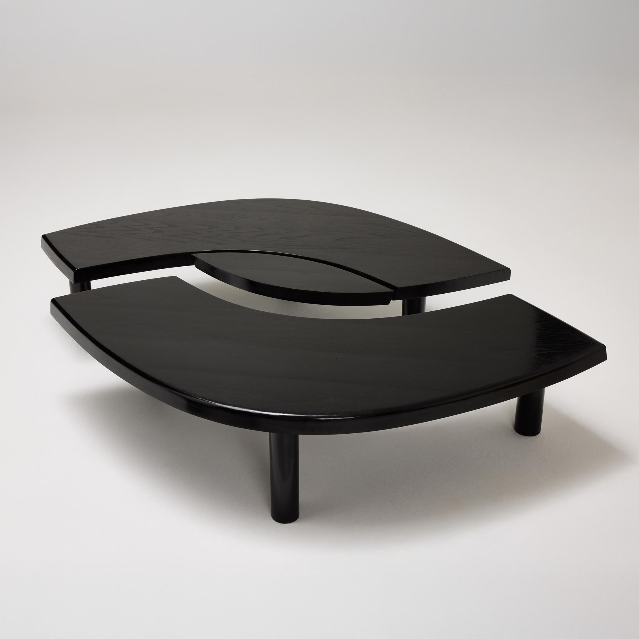 Contemporary Sleek Sophistication: Pierre Chapo's T22 Table in Special Black Edition For Sale