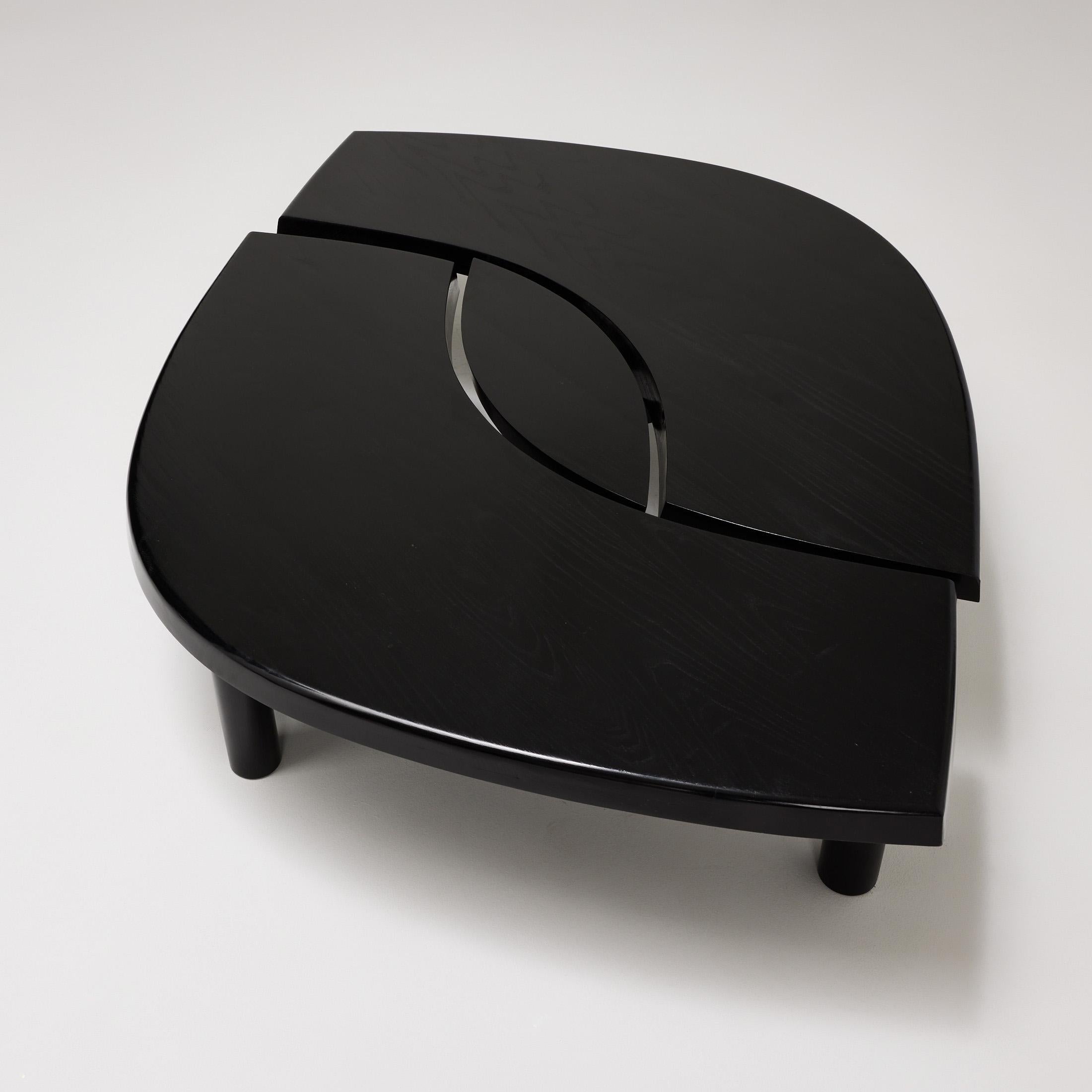 Wood Sleek Sophistication: Pierre Chapo's T22 Table in Special Black Edition For Sale