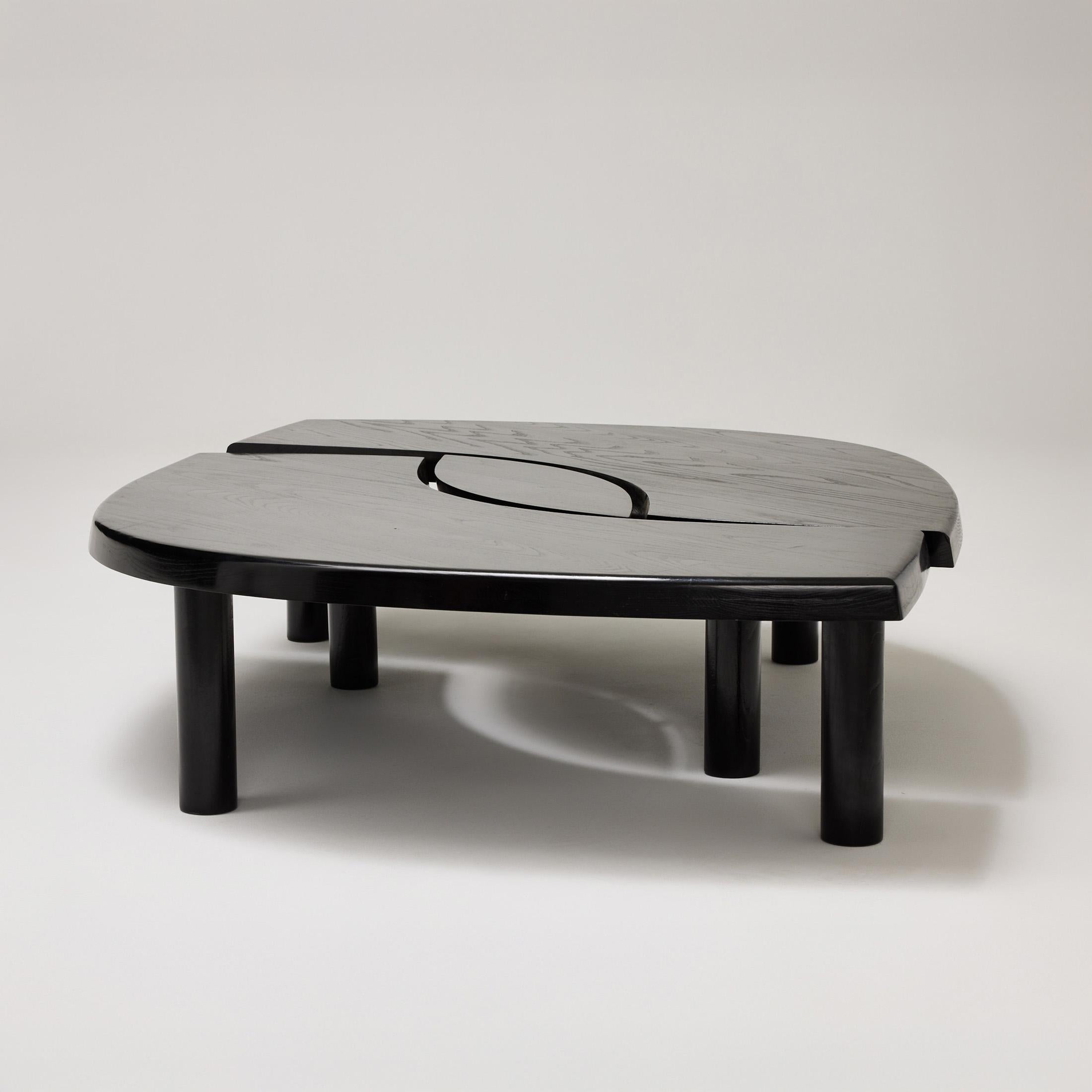 Sleek Sophistication: Pierre Chapo's T22 Table in Special Black Edition For Sale 1