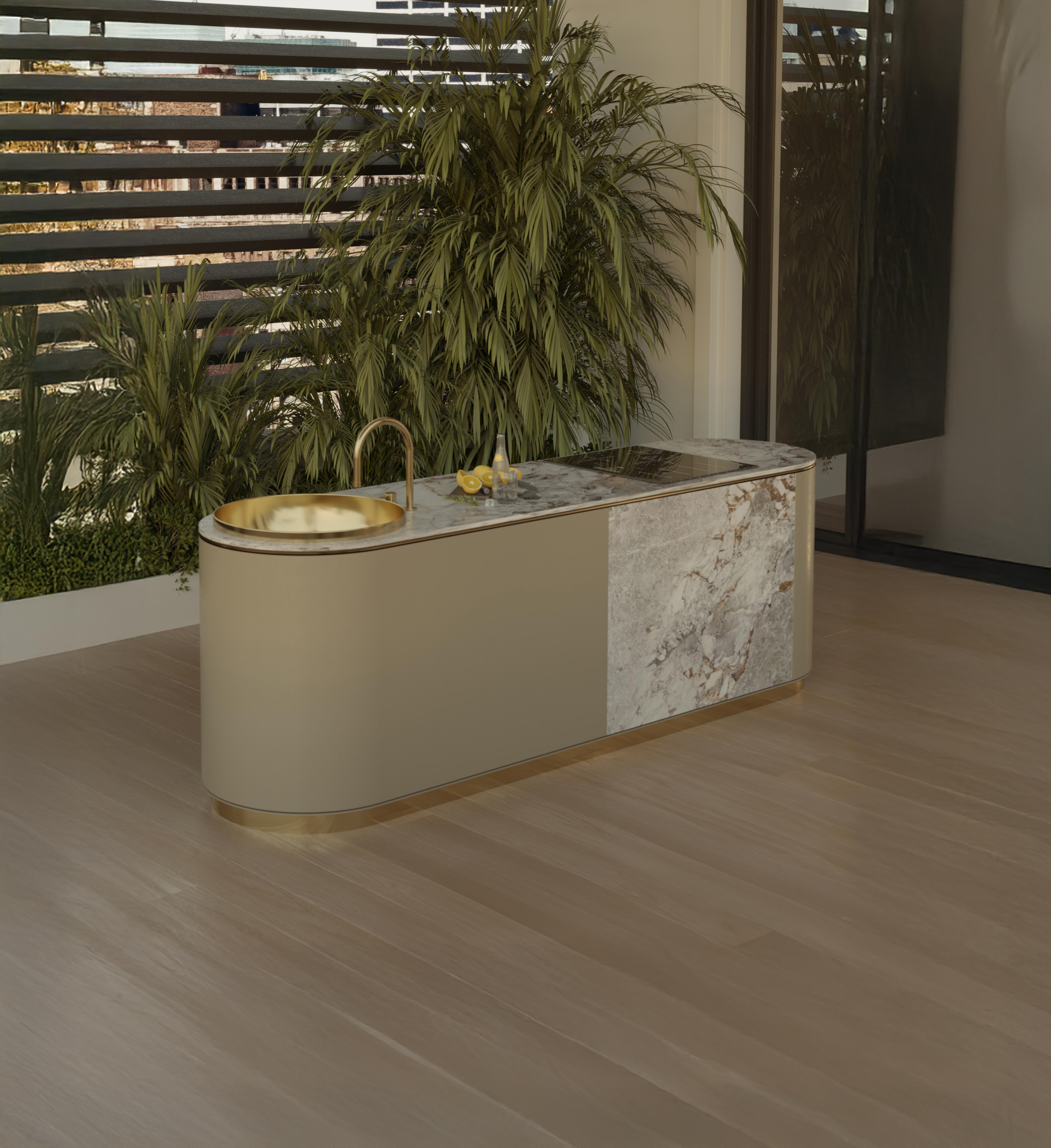 Elegante cucina da esterno in acciaio inox personalizzabile in vendita 1