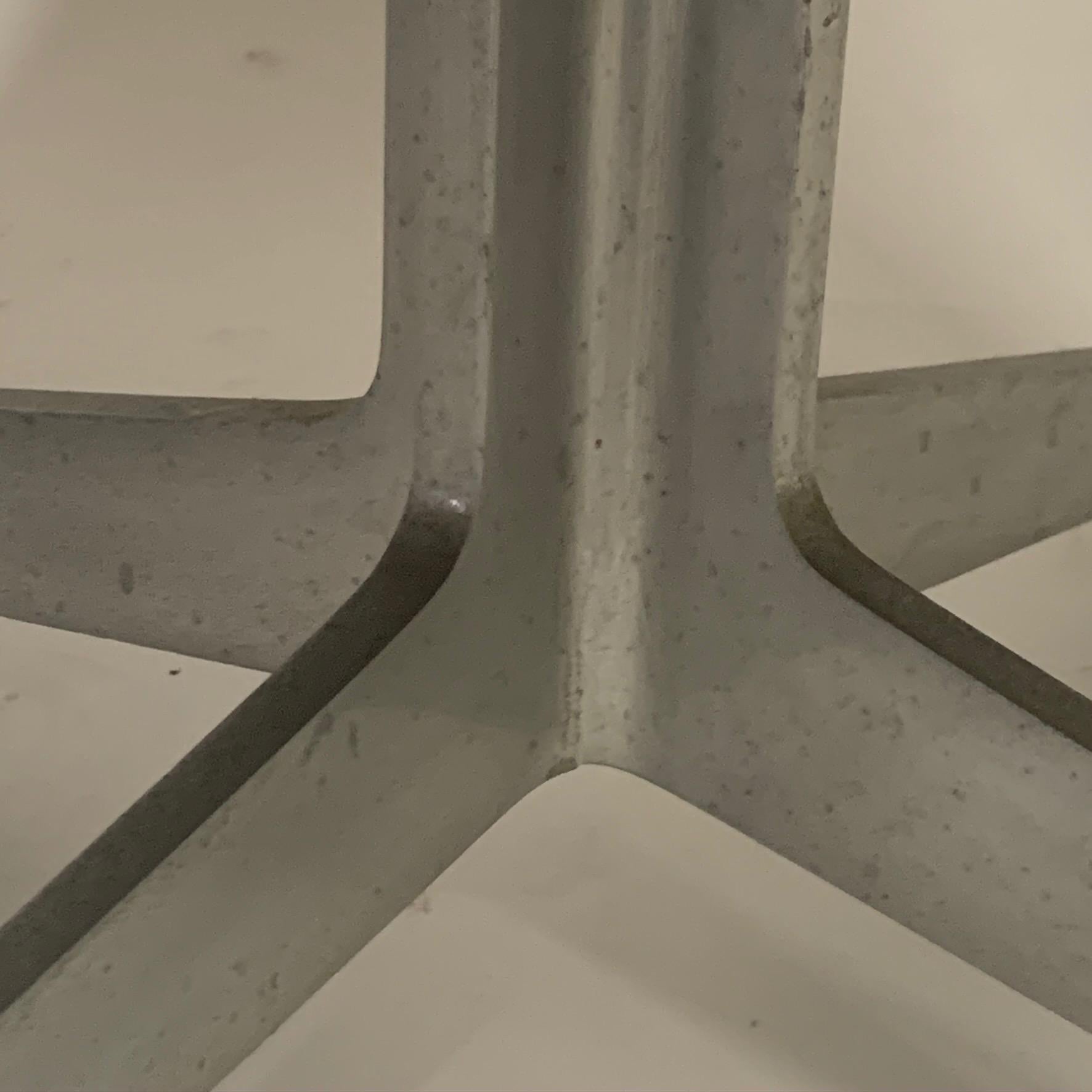 Aluminum Sleek Ward Bennett for Lehigh Naugahyde Barrell Back Desk Chairs For Sale