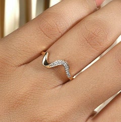 Bague de mariage élégante en diamant Bague de fiançailles minimaliste en diamant Bague de fiançailles