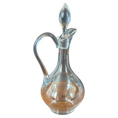 Sleek Wine Decanter with Handle by Baccarat of France