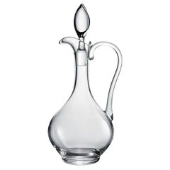 Vintage Sleek Wine Decanter with Handle by Baccarat of France