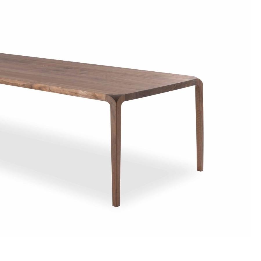 Moderne Table à manger en bois épuré:: conçue par Karim Rashid:: fabriquée en Italie en vente