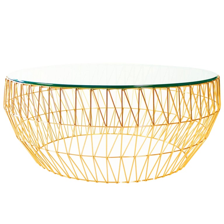 Modern Wire Round Coffee Table by Bend Goods For Sale at 1stDibs