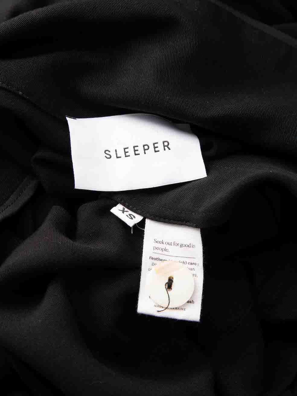 Women's Sleeper Black Ostrich Feather Trim Lounge Set Size XS For Sale