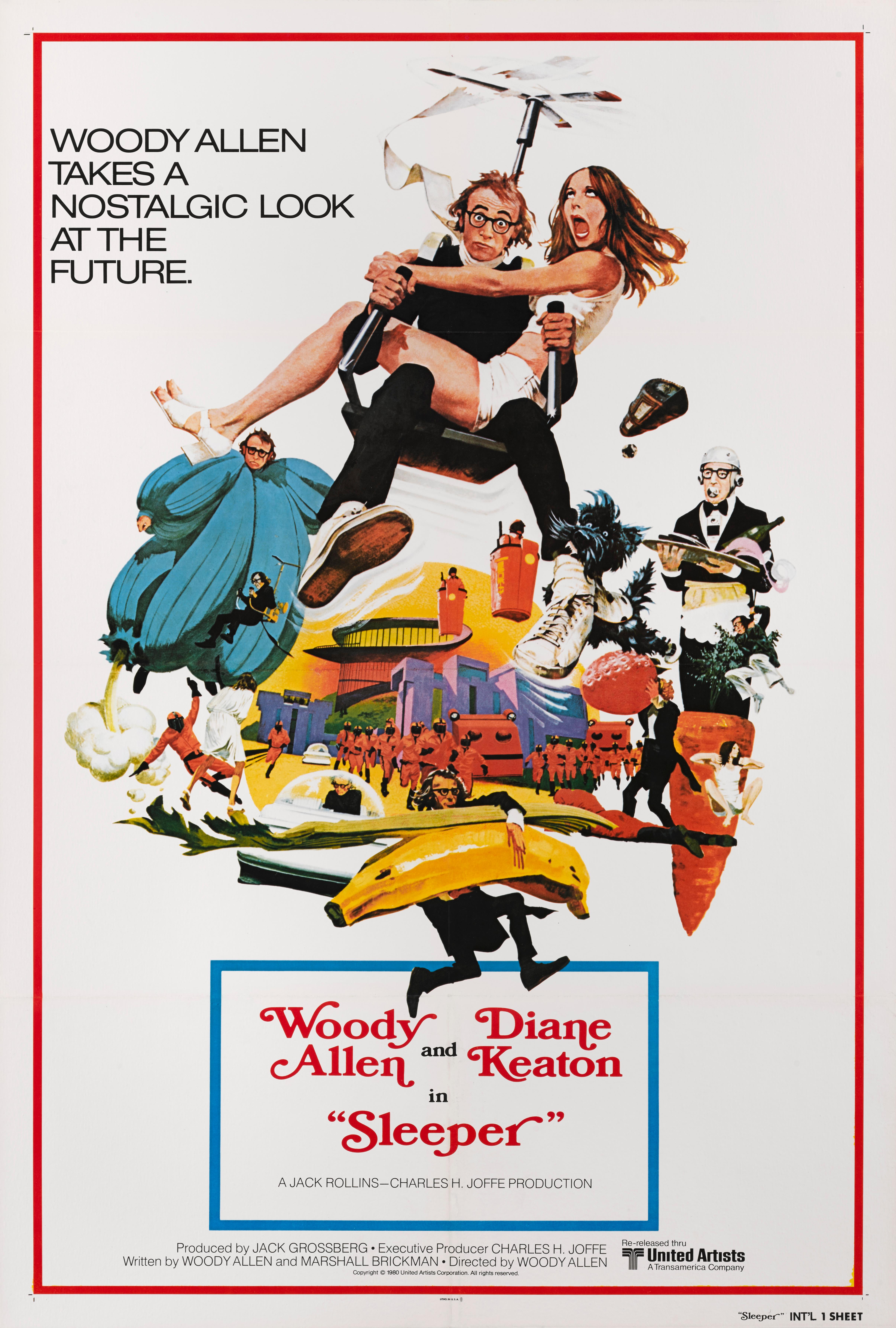 Original US-Filmplakat für Woody Allens Komödie von 1974 mit Woody Allen und Diane Keaton in den Hauptrollen.
Die Grafik auf diesem Plakat stammt von dem amerikanischen Künstler und Illustrator Robert E. McGinnis (geb. 1926)
Dieses Plakat ist