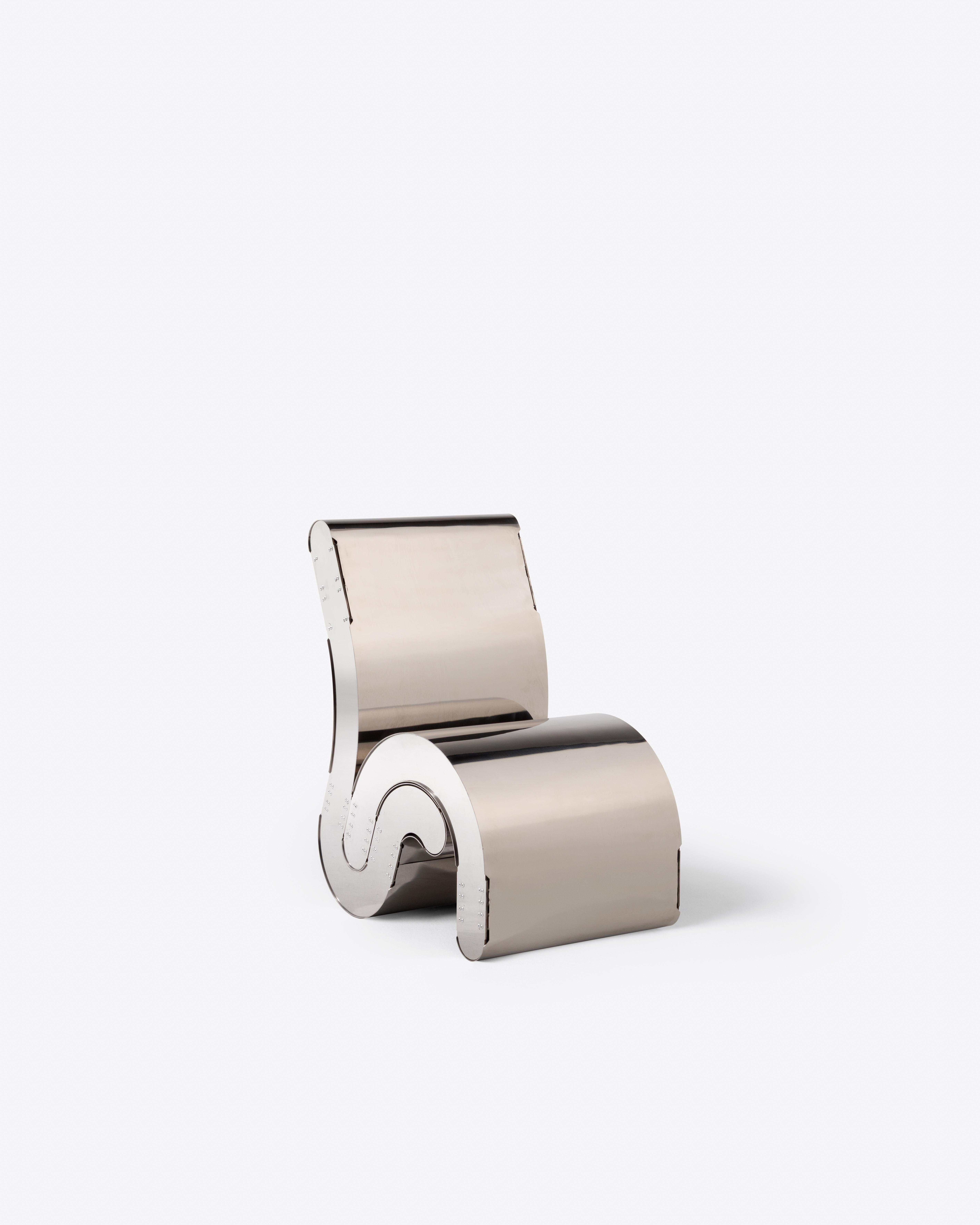 Altro Sedia Lounge Sleeper in acciaio inox lucido in vendita