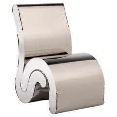 Sleeper Lounge Chair Polished Stainless Steel