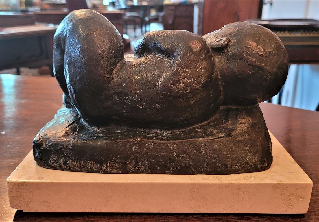 Hand-Crafted Sleeping Baby Bronze by Charles Umlauf For Sale