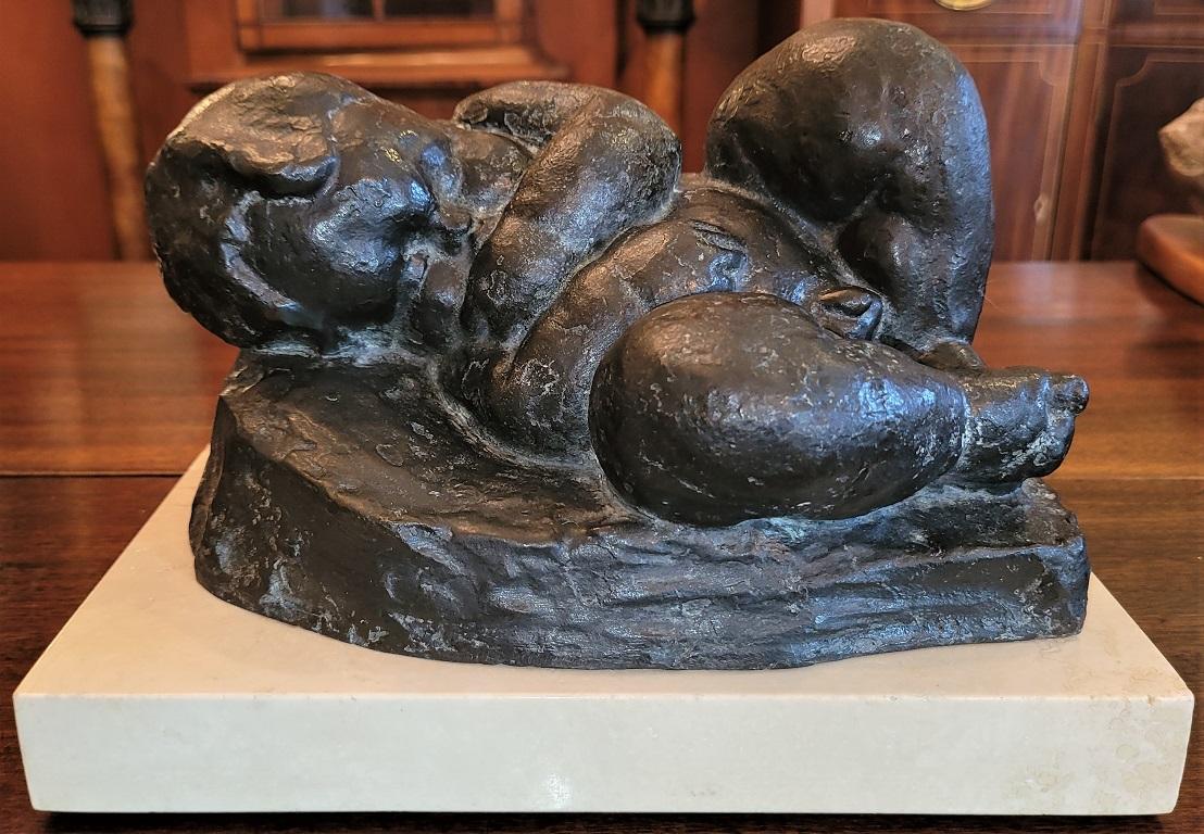 20th Century Sleeping Baby Bronze by Charles Umlauf For Sale