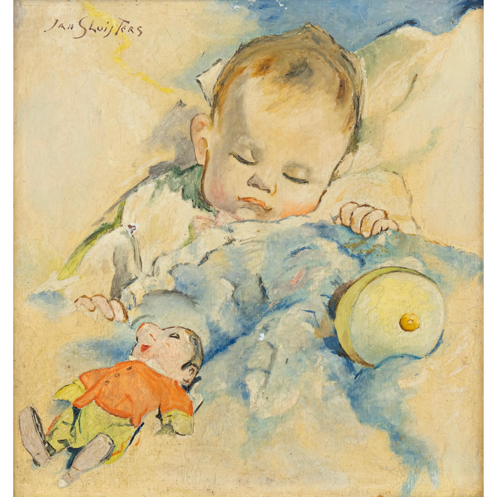 Sleeping Baby, Jan Sluijters (1881-1957) In Good Condition For Sale In AMSTELVEEN, NL
