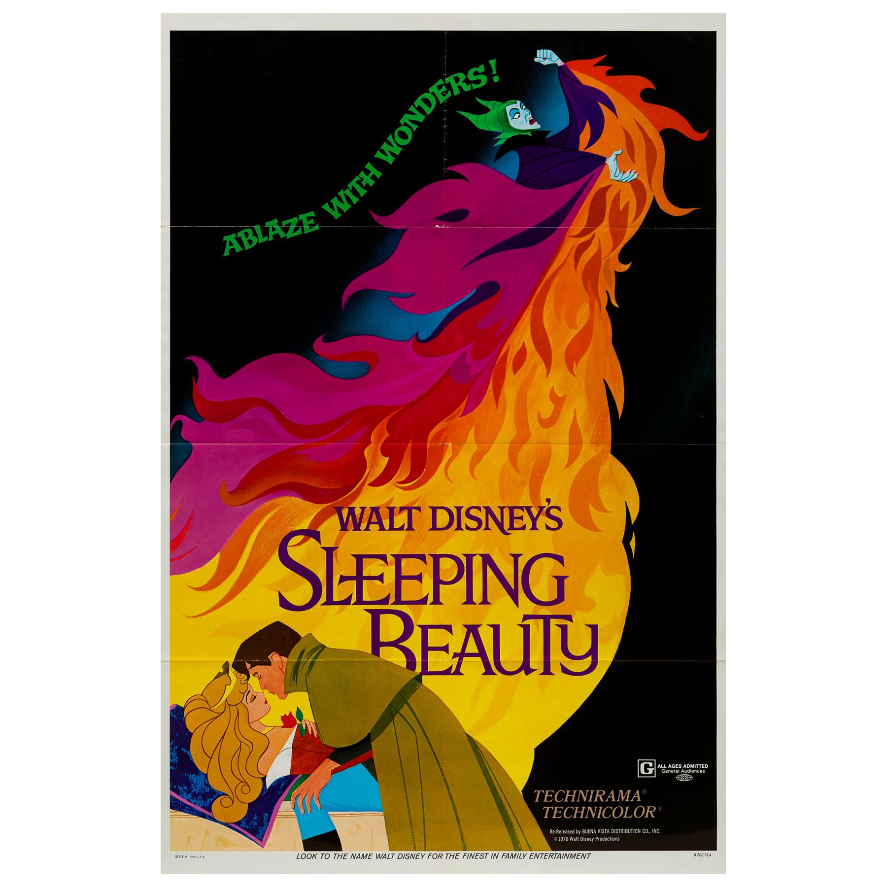 Sleeping Beauty R1970 US 1 Sheet Film Poster, Disney