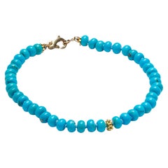 Sleeping Beauty Turquoise 14K Gold Bracelet