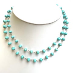 Sleeping Beauty Turquoise Long Paradizia Necklace N3828
