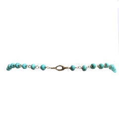 Sleeping Beauty Turquoise Long Paradizia Necklace (shown doubled)