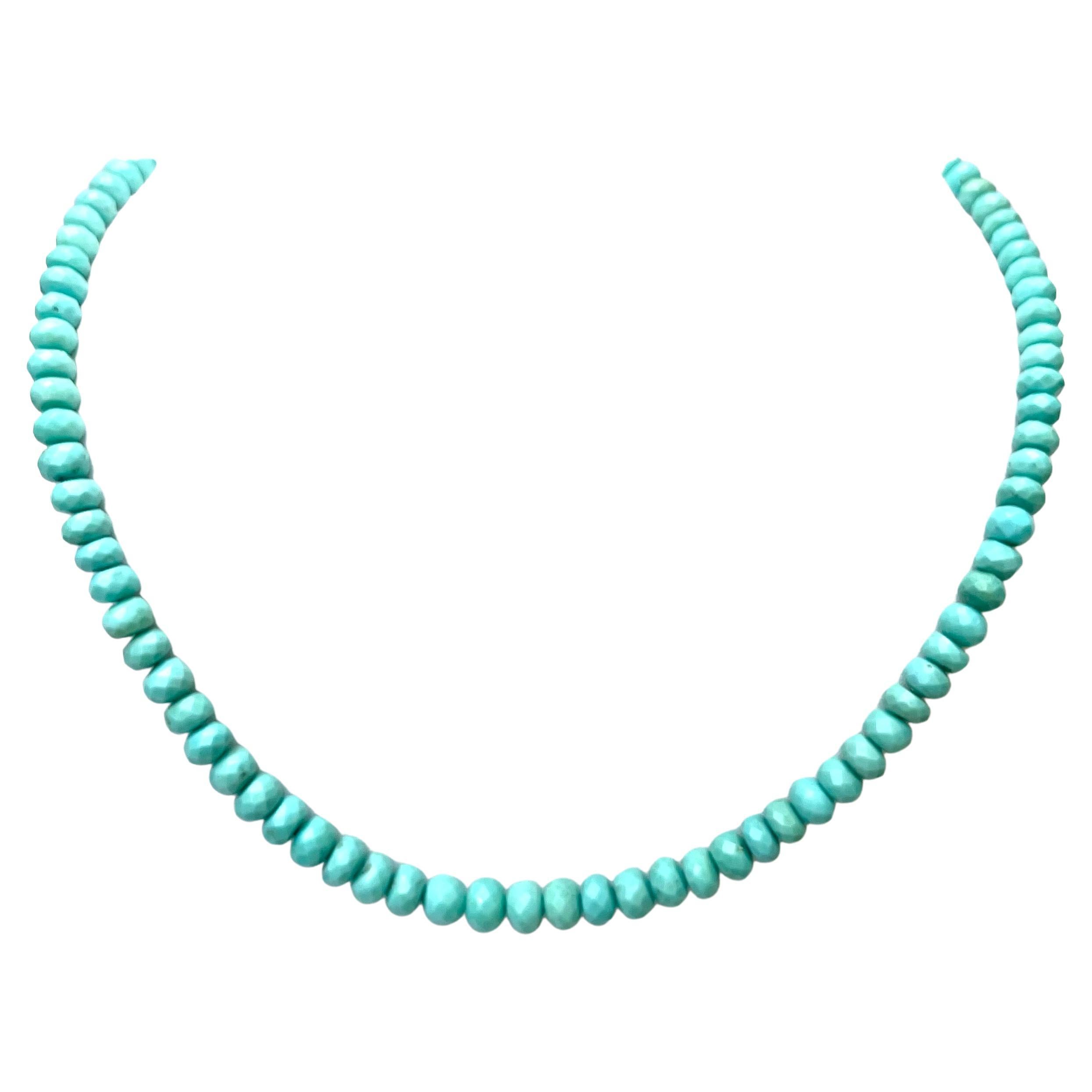 Artisan Sleeping Beauty Turquoise Necklace For Sale